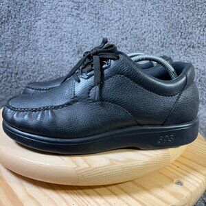 SAS Bout Time Oxford Shoes Mens Size 10 Wide Black Leather Comfort Made in USA